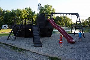 This was a pretty cool playground outside our rental house!