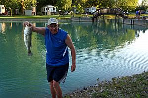 That's a big fish! Cooper caught it.