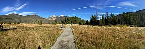 Hiking in the Coyote Valley meadow trail. 