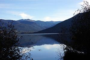 Lake view on the edge of our cabin's property.