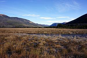 View while driving through Rocky Mountain National park, heading to the eastern side of the park for our next stop.