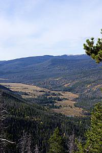 Looking back down into the valley