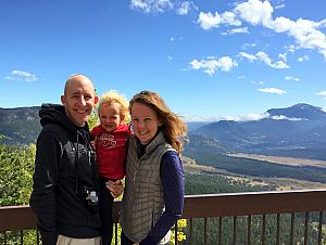 After our hike, we decided to head back up to the high elevation road of Trail Ridge Road - here's a view from an overlook on the way up.