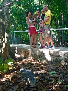 Group photo with a croc