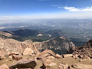 Atop Pike's Peak summit - 14,000 feet above sea level!