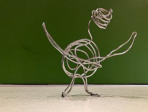 Making wire sculptures at Denver Art Museum