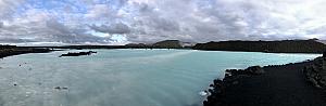 Natural hot spring outside the entrance to Blue Lagoon