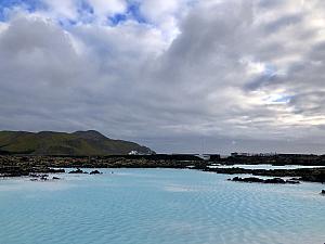 Natural hot spring outside the entrance to Blue Lagoon