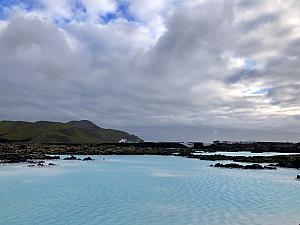 Natural hot spring outside the entrance to Blue Lagoon