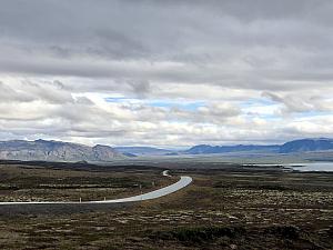 View of the roads around Reykjavik - pretty barren!