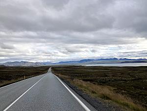 View of the roads around Reykjavik - pretty barren!