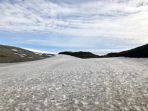 Now it's time to cross the snow fields!