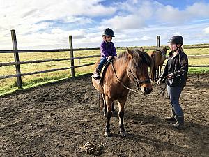 It was all Capri's idea to go horseback riding. When we arrived she was very timid, but she was brave.