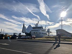 Hopping on a ferry to the Vestmannaeyjar island 