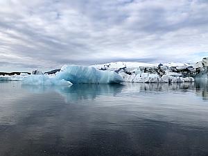 Jkulsrln Glacier Lagoon is a large glacial lake in southeast Iceland, on the edge of Vatnajkull National Park. Situated at the head of the Breiamerkurjkull glacier, it developed into a lake after the glacier started receding from the edge of the Atlantic Ocean. The lake has grown since then at varying rates because of melting of the glaciers.